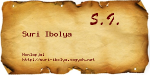 Suri Ibolya névjegykártya